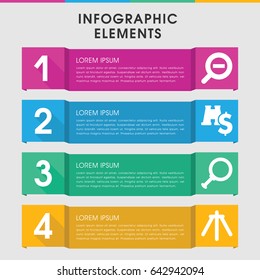 Modern zoom infographic template. infographic design with zoom icons includes camera tripod, zoom out. can be used for presentation, diagram, annual report, web design.