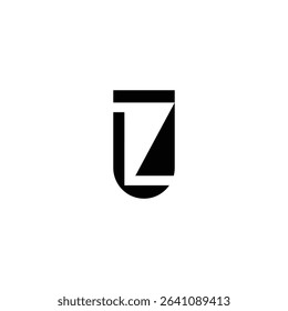 Modern ZU or ZU Monogram Logo for Professional Use