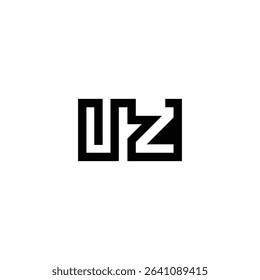 Modern ZU or ZU Monogram Logo for Professional Use