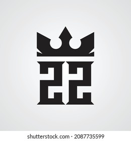 Modern ZZ Logo Design Template. Royalty-free Vector illustration