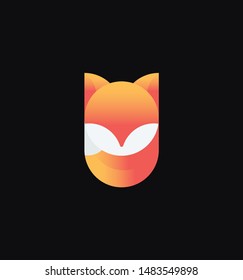 moderna nd minimalis fox logo for technology business