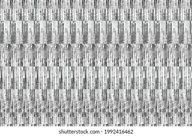 Moderna and uneven tartan woven textures seamless pattern design . Distressed texture of weaved grey fabric. .Different abstract fabric texture patterns collage seamless background.