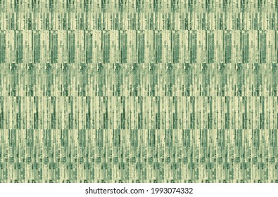 Moderna and uneven tartan woven textures seamless pattern design . Distressed texture of weaved green  fabric. .Different abstract fabric texture patterns collage seamless background.