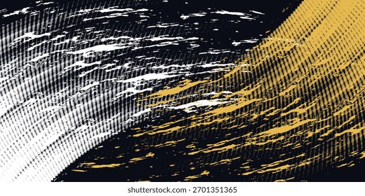 modern.AAbstract Dark Background With White And Gold Brush Strokes Creating A Curved Arc
