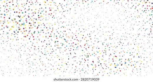 Modernbackground colorful pixel background with scattered square pattern and spacious copy space for creative templates.