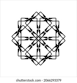 Modern-Contemporary Ornamental Decoration for Interior, Exterior, Carpet, Textile, Garment, Cloth, Silk, Tile, Plastic, Paper, Wrapping, Wallpaper, Pillow, Sofa, Background, Ect. Vector Illustration