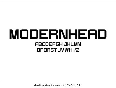 Modernhead font for logo and headline. Isolated vector typeset