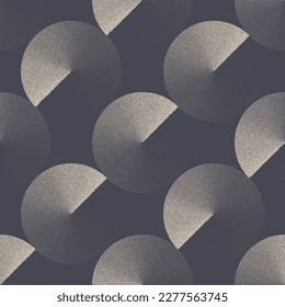 Modernism Art Seamless Pattern Vector Dot Work Circles Trendy Abstract Background. Postmodernism Style Repetitive Graphic Textured Abstraction. Pale Gray Boundless Wallpaper. Halftone Art Illustration