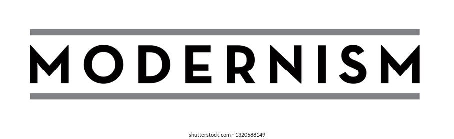 Modernism Typeface, Minimalist Logo for Advocates of Mid Century Architecture