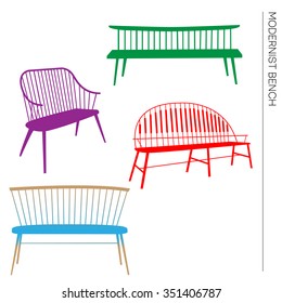 modernist bench