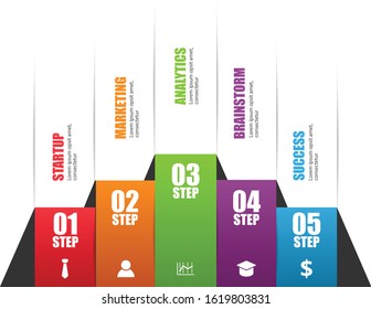 Modernist info graphic design for all types business