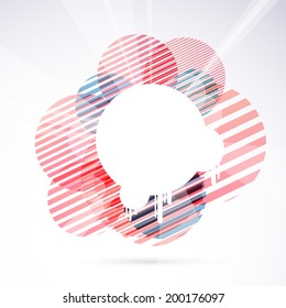 Modernistic circle bright retro design element. Vector illustration