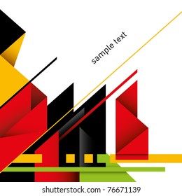 Diseño modernista colorido con abstracción. Ilustración vectorial.