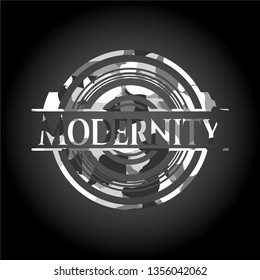 Modernity on grey camo pattern