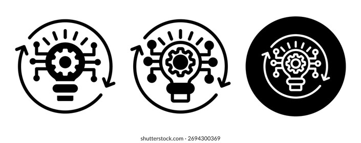 Icono de modernización Colección Glifo y Ilustración vectorial mixta