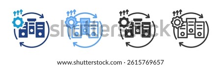 Modernization icon set multiple style collection