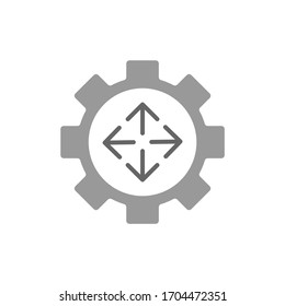 
Modernization. Update settings. Vector icon isolated on white background.