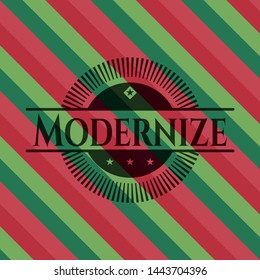 Modernize christmas style emblem. Vector Illustration. Detailed.