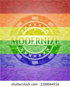 Modernize lgbt colors emblem 