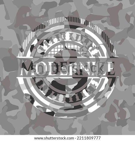 Modernize on grey camouflaged pattern 