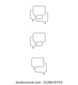 A modern,minimalistic message icon featuring a speech bubble with a clean,flat design.Ideal for use in mobile apps,web interfaces,social media platforms. This vector-based icon is fully scalable.