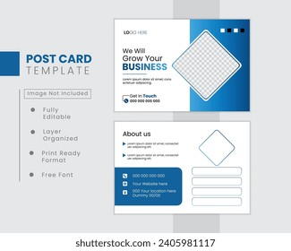 Moderns Corporate postcard design template. 