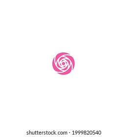 moderns minimalist rose icon logo design 