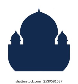 modern-silhouette mosque vector illustration, this is a editable file.