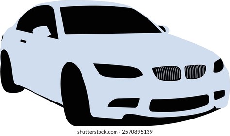 Modern-style Car silhouette vector illustration isolated on a white background