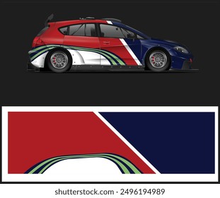 Modern-style car wrap Livery design