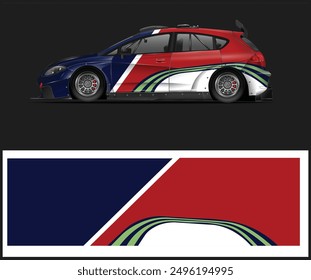 Modern-style car wrap Livery design