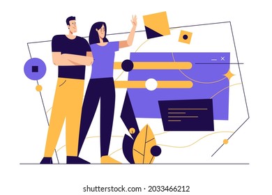 Modernt flat style outline vector illustration on the subject of media, technologies, communication. Editable stroke.
