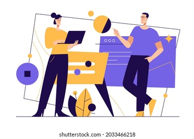 Modernt flat style outline vector illustration on the subject of media, technologies, communication. Editable stroke.