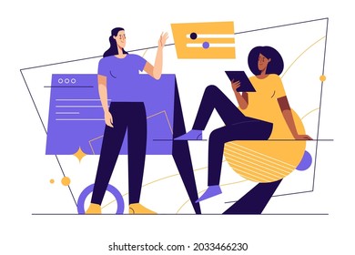 Ilustración de vector de contorno de estilo plano moderno sobre el tema de medios, tecnologías, comunicación. Trazo editable.