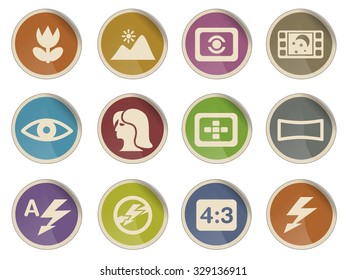 Modes of Photo Silhouette Icons