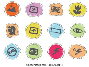 Modes of Photo simply symbols for web and user interface