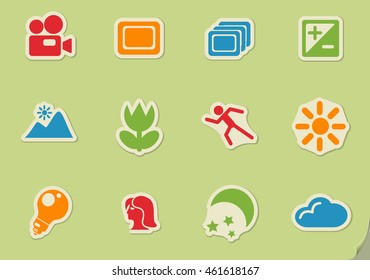 Modes of Photo simply symbols for web and user interface