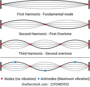 Modes of vibration of a string fixed at both ends, School Physics, string vibration