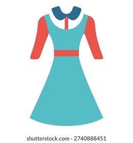 modest dress vector icon on 