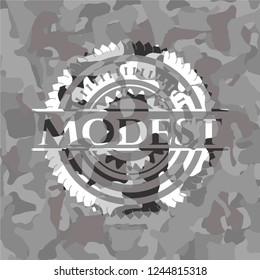 Modest on grey camo texture