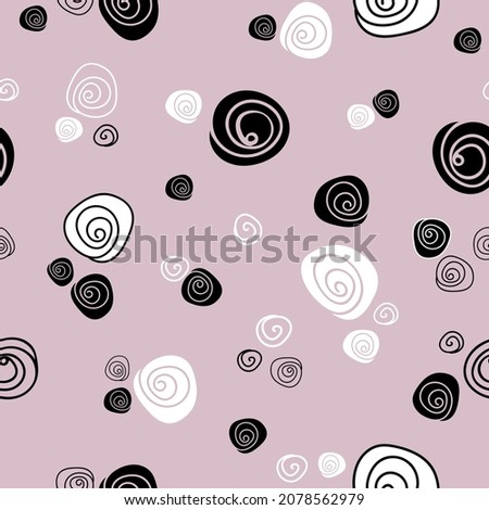 Modest seamless vector rose pattern with a vintage feel. Black and white hand drawn doodle roses on old pink background. Retro style shabby flowers are cute and romantic.