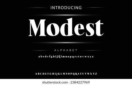 Modest Vintage decorative font  with label design and background pattern