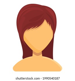 Modest women hairstyle icon. Cartoon of Modest women hairstyle vector icon for web design isolated on white background