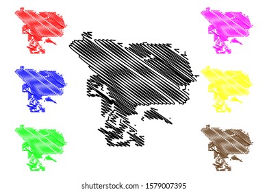 Modesto City (United States cities, United States of America, usa city) map vector illustration, scribble sketch City of Modesto map