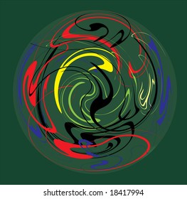 Modichesky whirlpool of a sphere. Vector