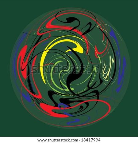 Modichesky whirlpool of a sphere. Vector
