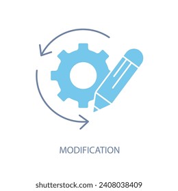 modification concept line icon. Simple element illustration. modification concept outline symbol design.