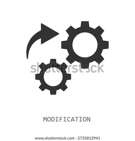 Modification icon. Update system sing. Vector symbol. Symbol illustration.