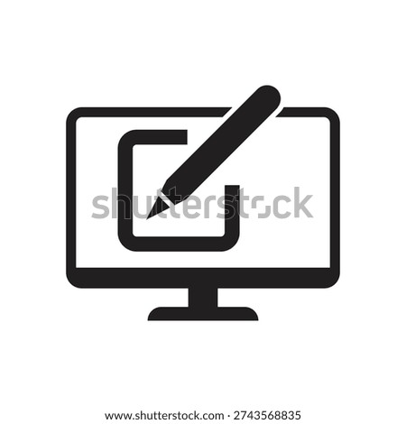 Modification tool symbol on screen glyph