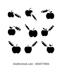 modified apple icon or logo isolated sign symbol vector illustration - Collection of high quality black style vector icons

